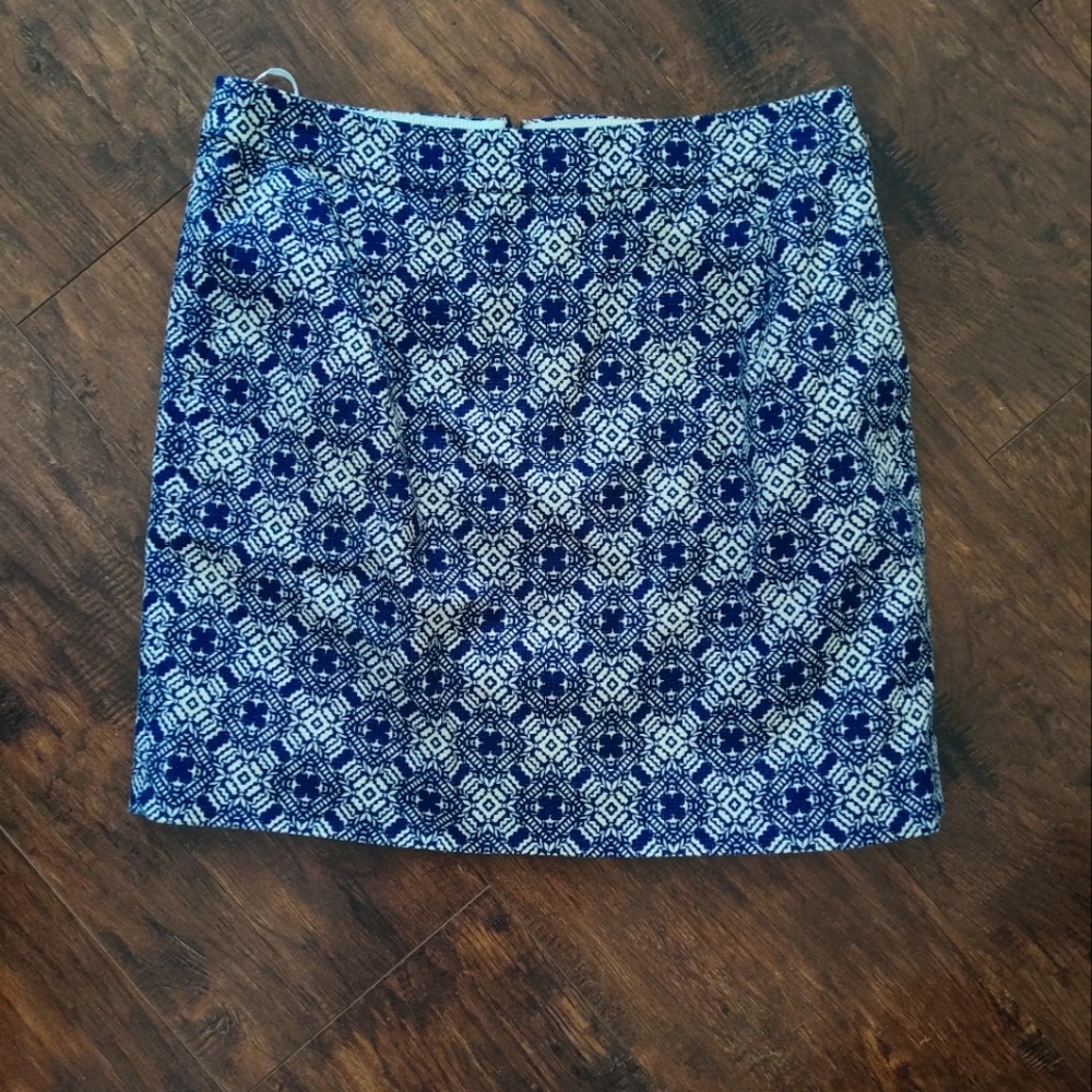 J. Crew lined Geometric Pencil Mini Skirt